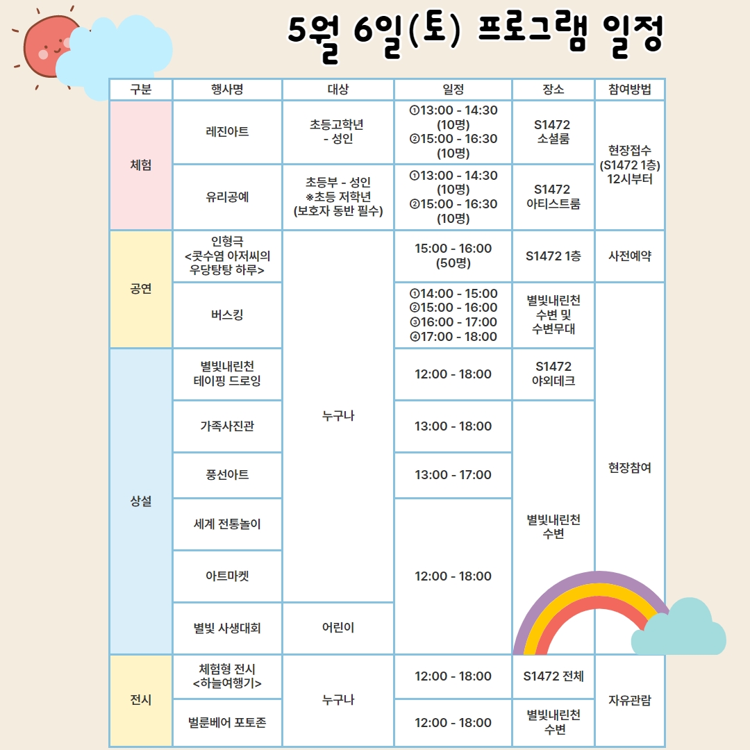 2023년 관악구 협치과제 'S1472 어린이주간' 축제 개최 포스터3